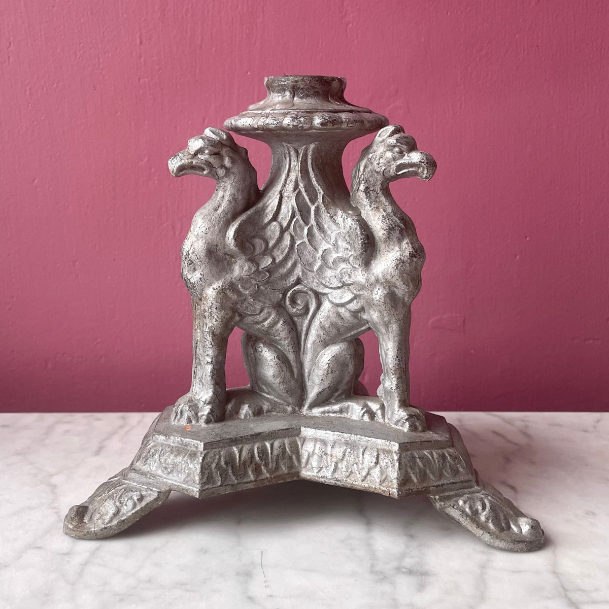 Antique Griffin Lamp Base