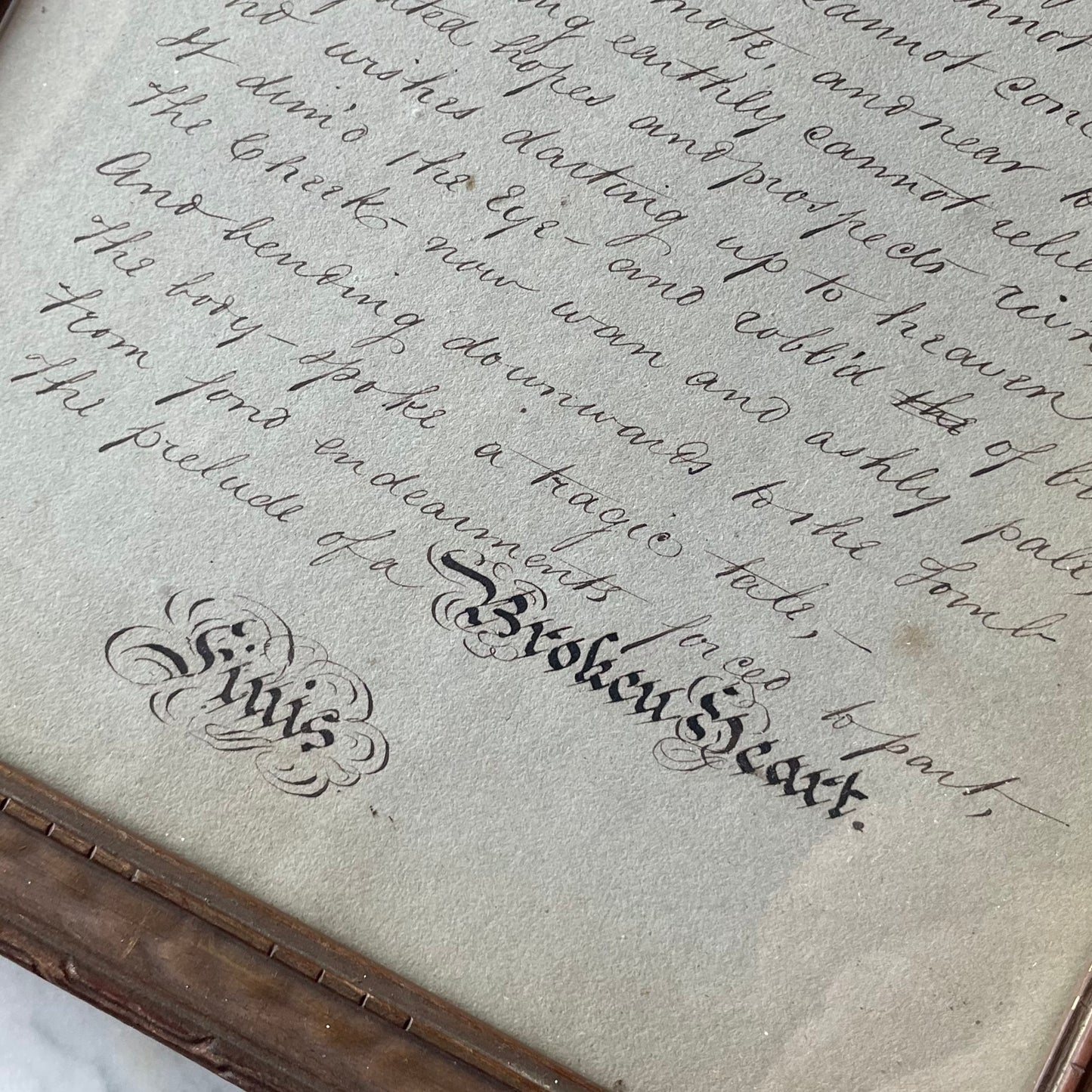 A Sigh | Victorian Handwritten Mourning Poem