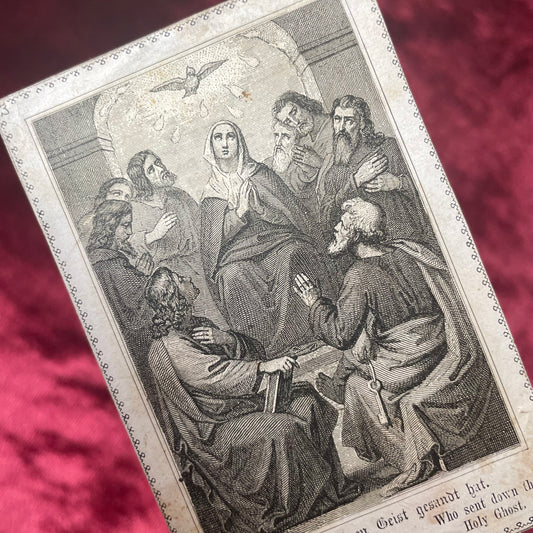Antique Holy Card | Who Sent Down the Holy Ghost?