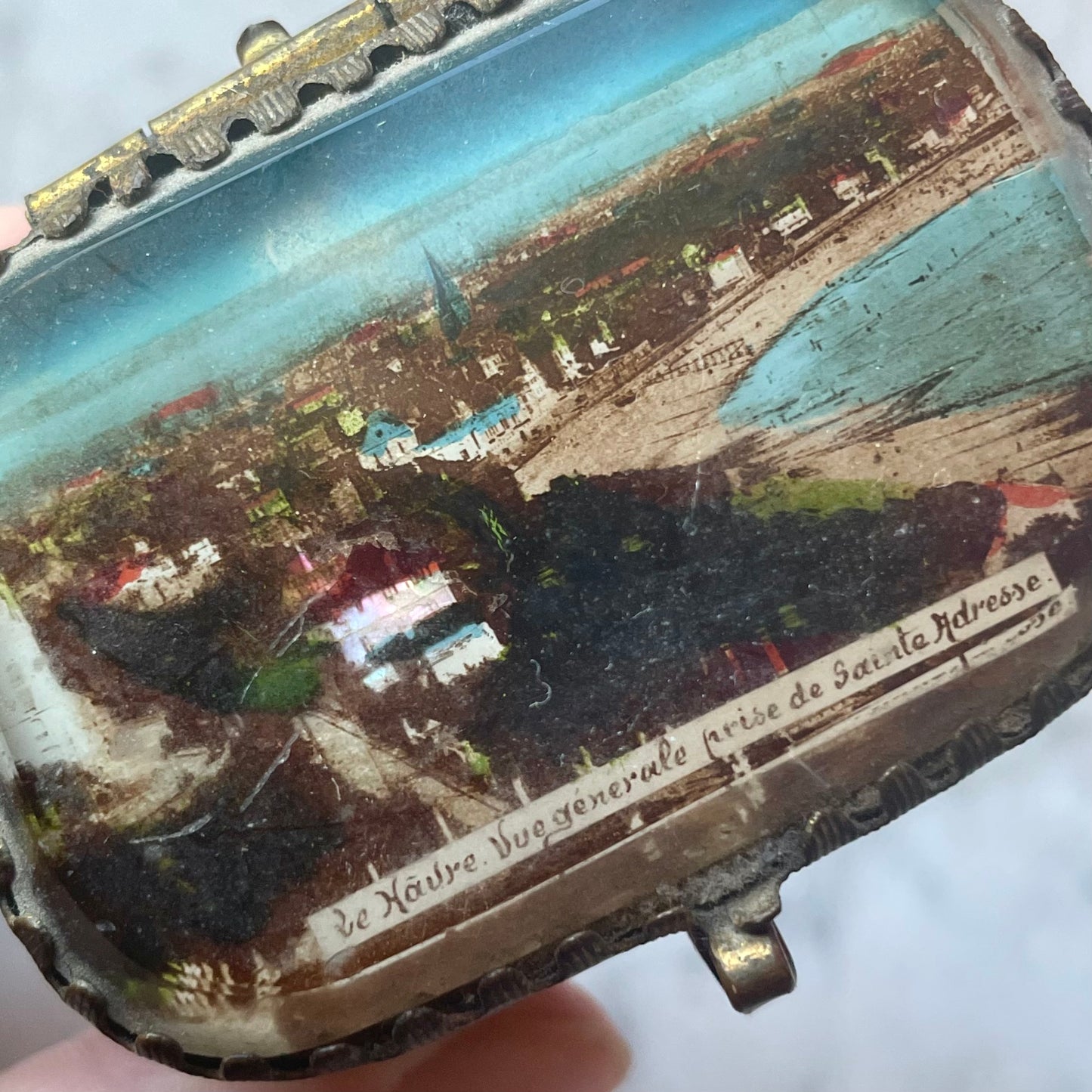 Antique French Souvenir Jewelry Casket