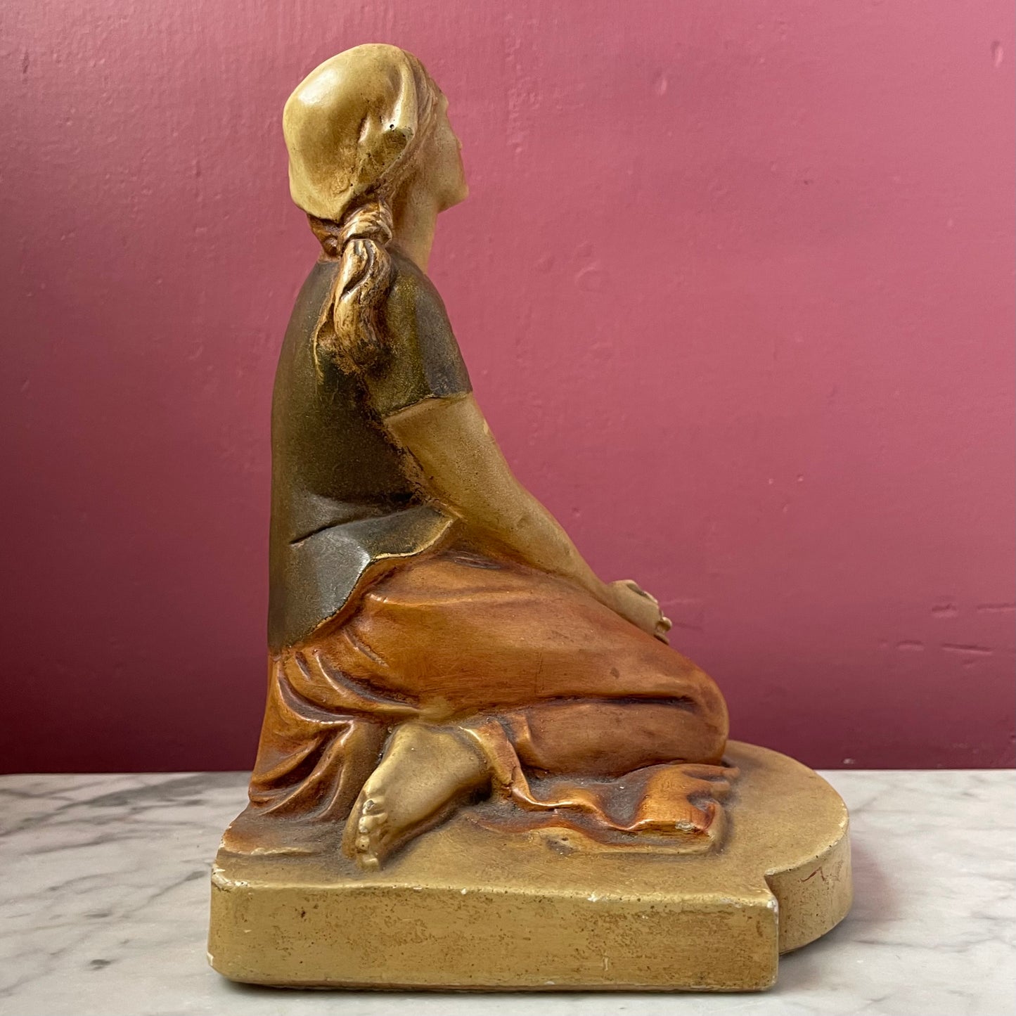 Joan of Arc at Prayer Chalkware Statue | New Art Wares