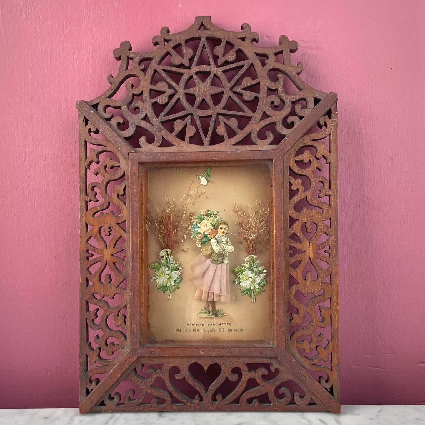 Victorian Scrollwork Shadowbox with Paper Fashion Doll