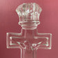 Antique Glass Crucifix Candleholder