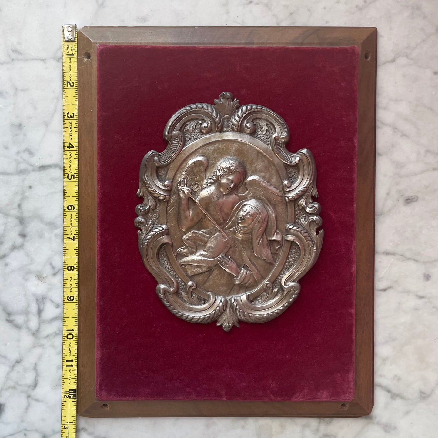 Saint Teresa of Ávila | Antique Silver Plaque on Board