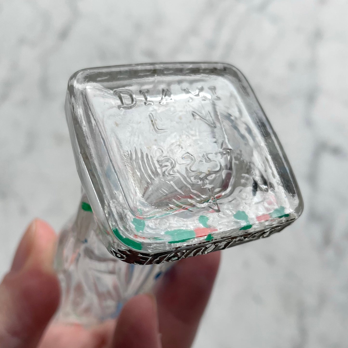 Vintage Notre Dame de Lourdes Holy Water Bottle