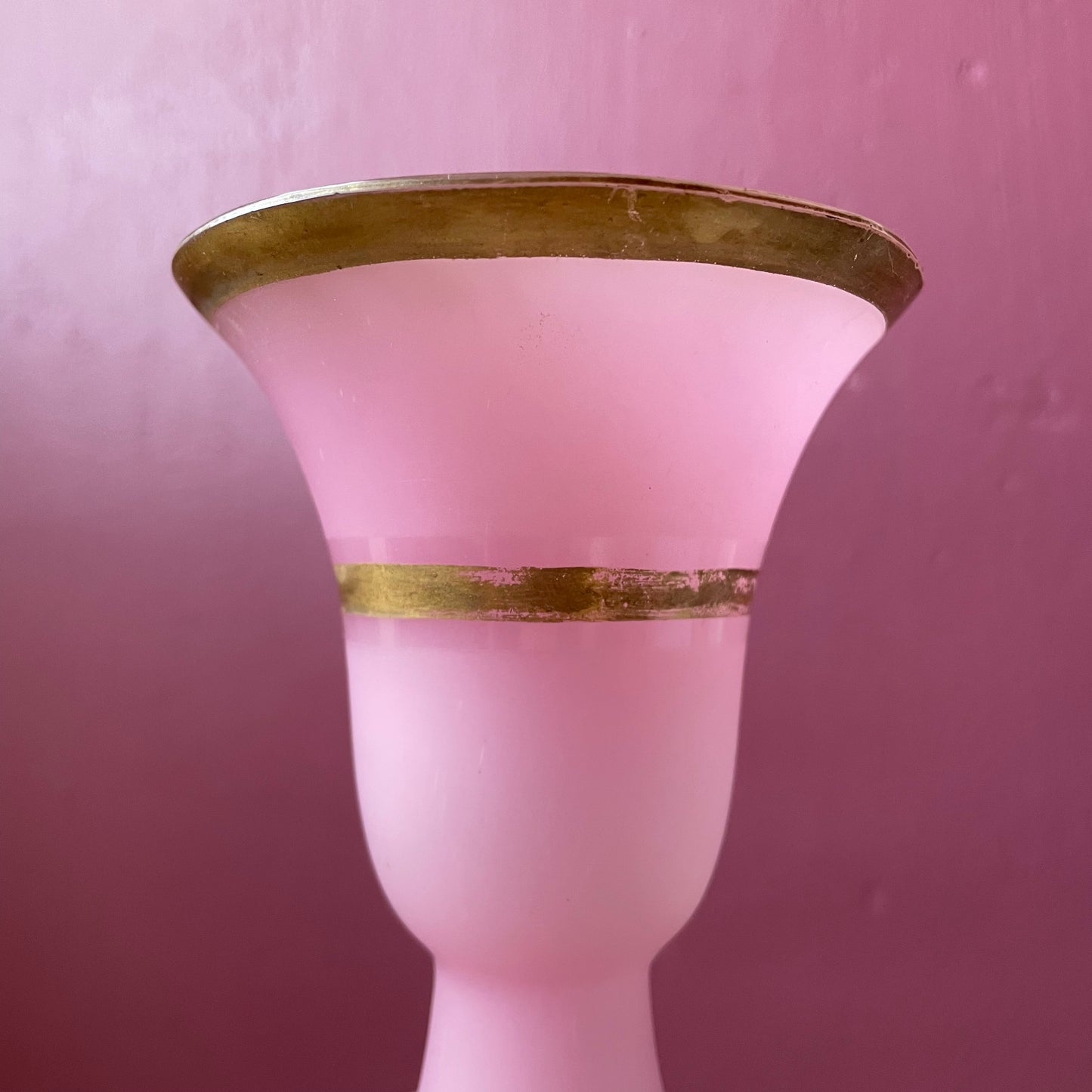 Pink Victorian Bristol Glass Vase