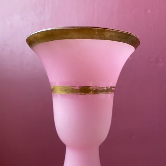 Pink Victorian Bristol Glass Vase