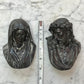 Victorian Christ & Mary Metal Busts