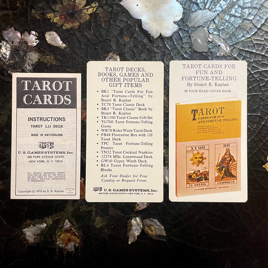 Vintage 1970s Swiss 1JJ Tarot Deck