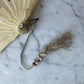 Victorian Pierced Bone Fan with Hand Colored Leaves