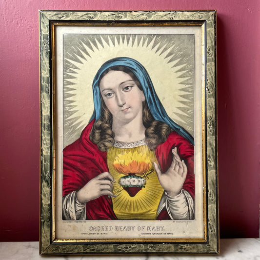 Sacred Heart of Mary | Antique Print