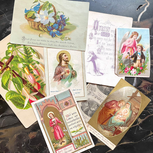 Antique Religious Card Lot