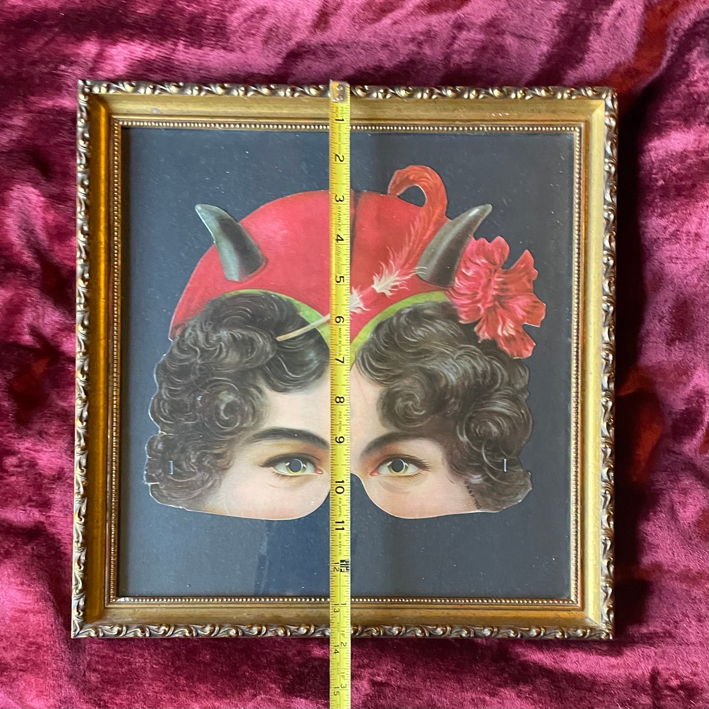 Victorian Style Framed Devil Mask