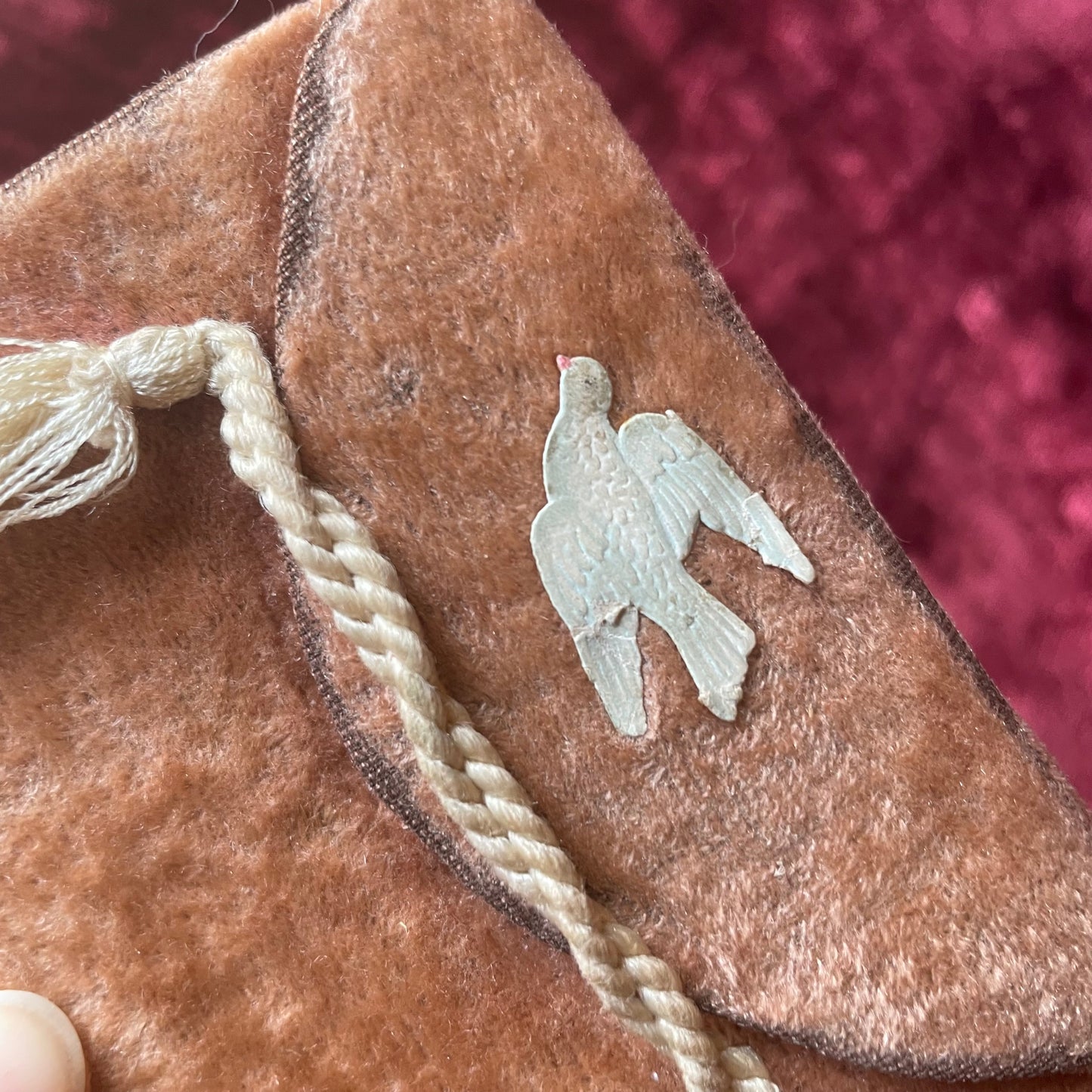 Victorian Pink Velvet Needle Case