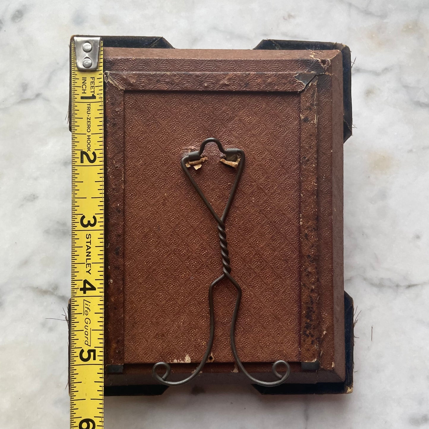 Victorian Photos on Glass in Blue Velvet Frames