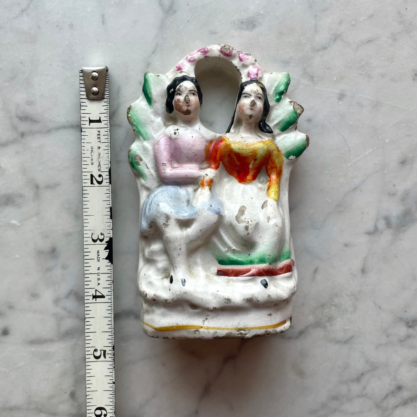 Antique Staffordshire Figure of Two Women