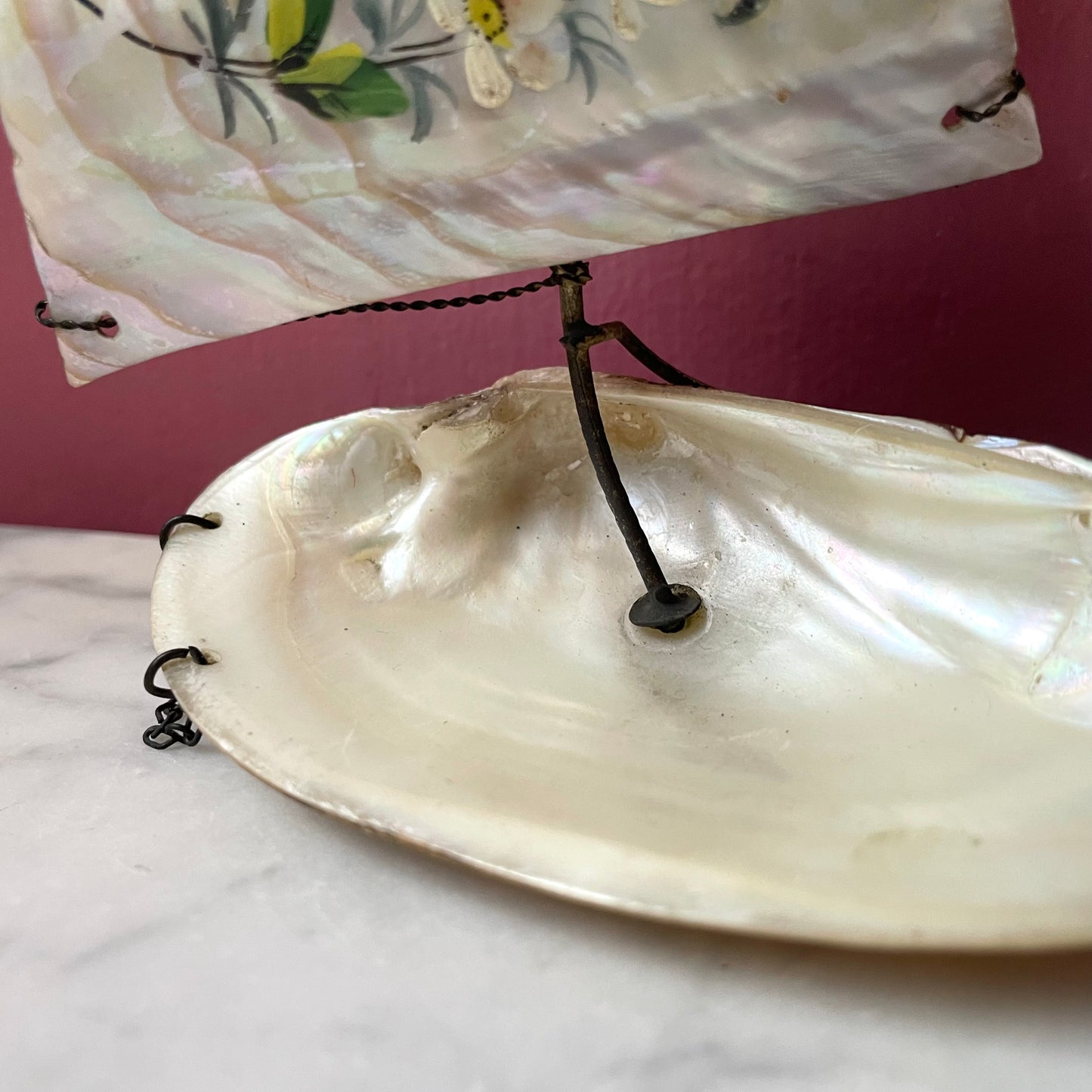 Victorian Mother of Pearl Boat