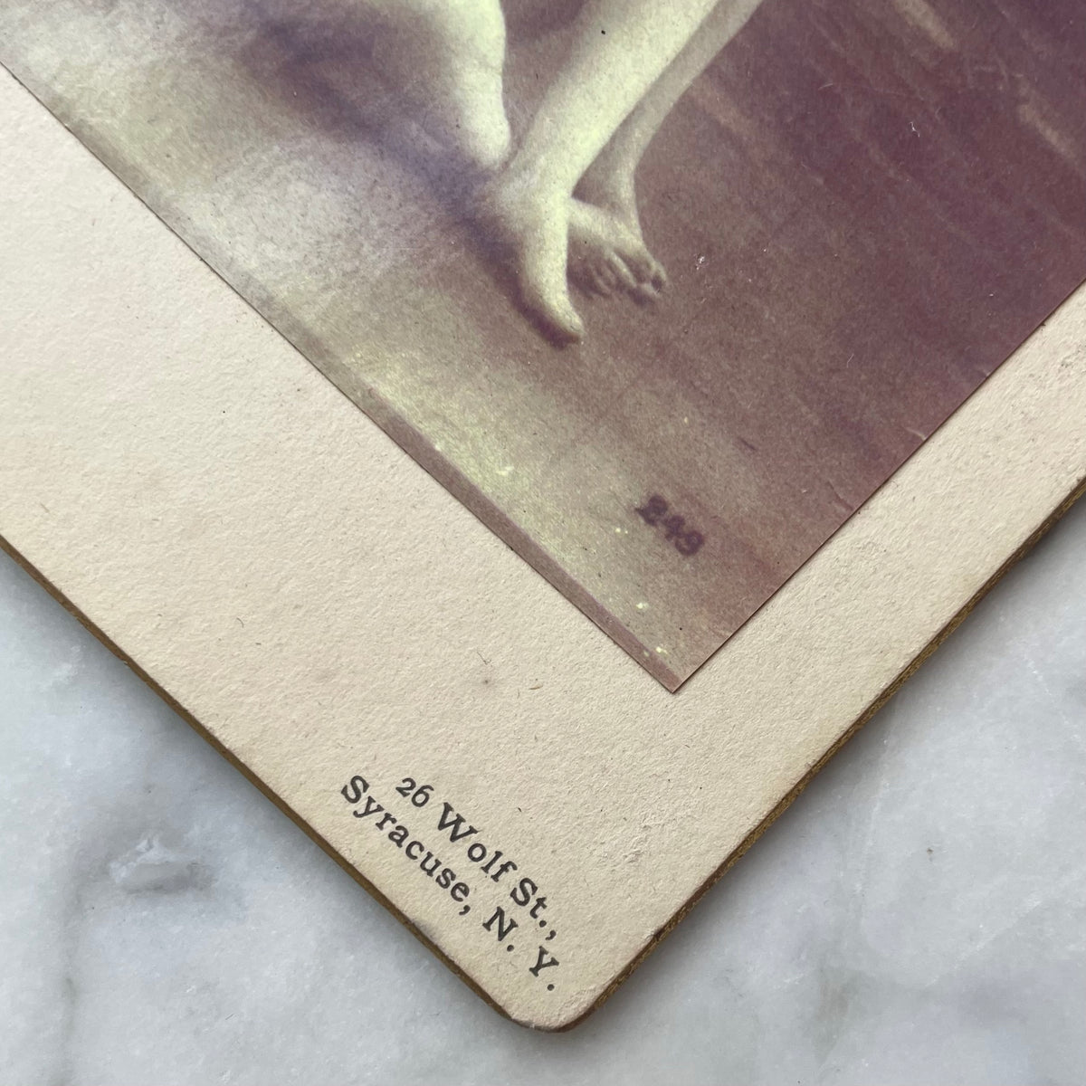 Antique Risqué Cabinet Card Photo of Two Nude Women
