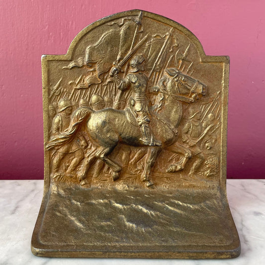 Joan of Arc | Antique Cast Iron Bookends