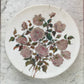 Antique Floral Painting on Milk Glass Plate