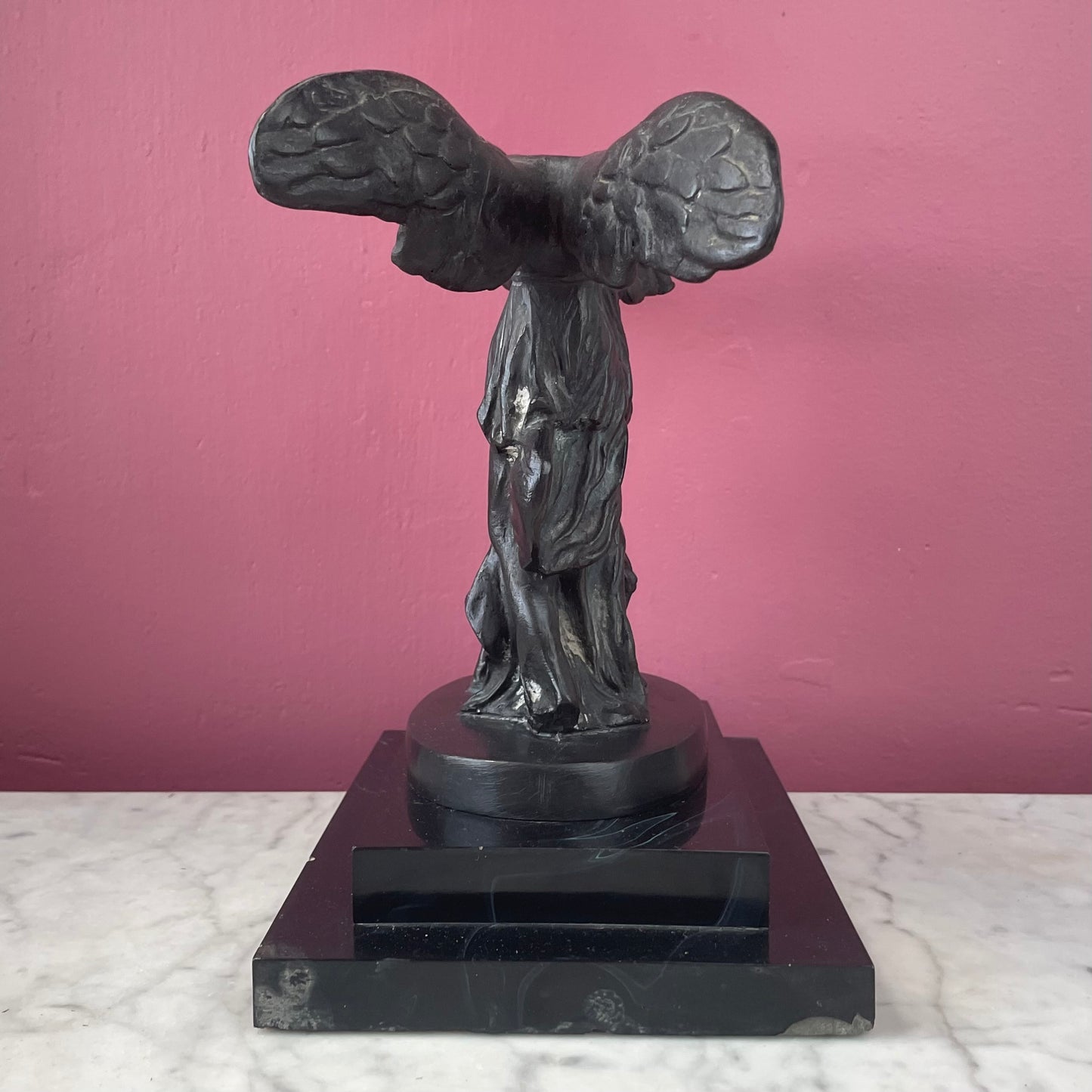 Two Nikes | Double Victory of Samothrace | Vintage Resin Sculpture after Salvador Dalí