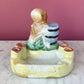 Vintage Skeleton Ashtray and Cigarette Holder