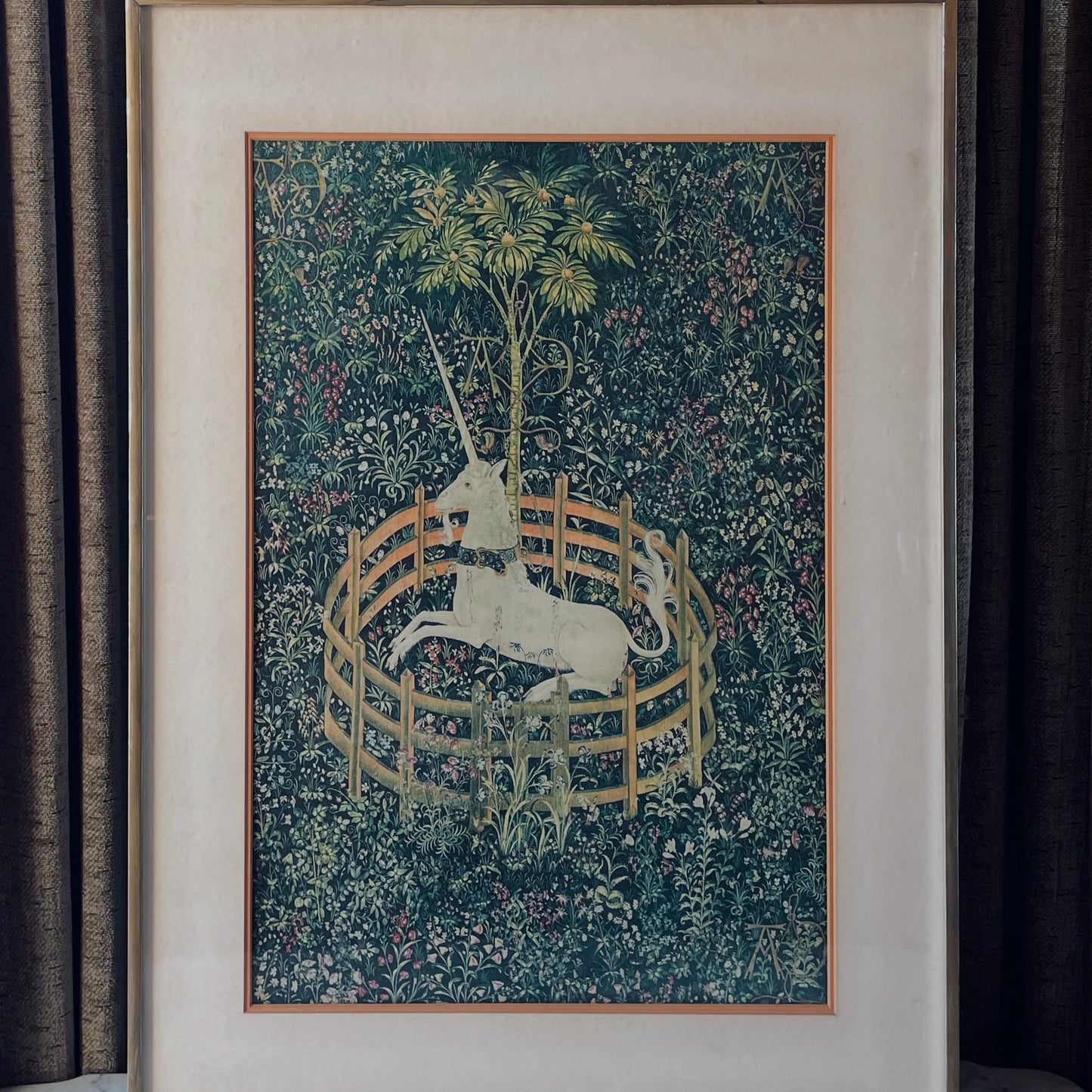 The Hunt for the Unicorn | Large Framed Unicorn Tapestry Print