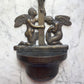 Antique Brass Holy Water Font with Angels