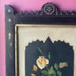 Victorian Floral Lithograph in Black Aesthetic Movement Frame