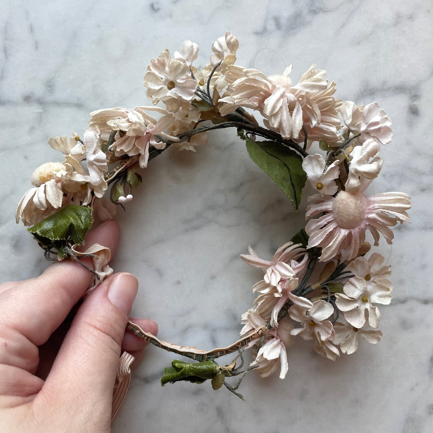 Vintage Pink Flower Crown