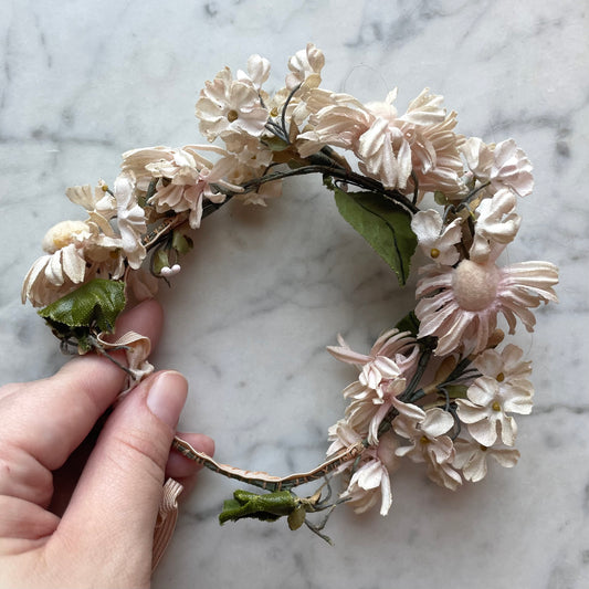 Vintage Pink Flower Crown