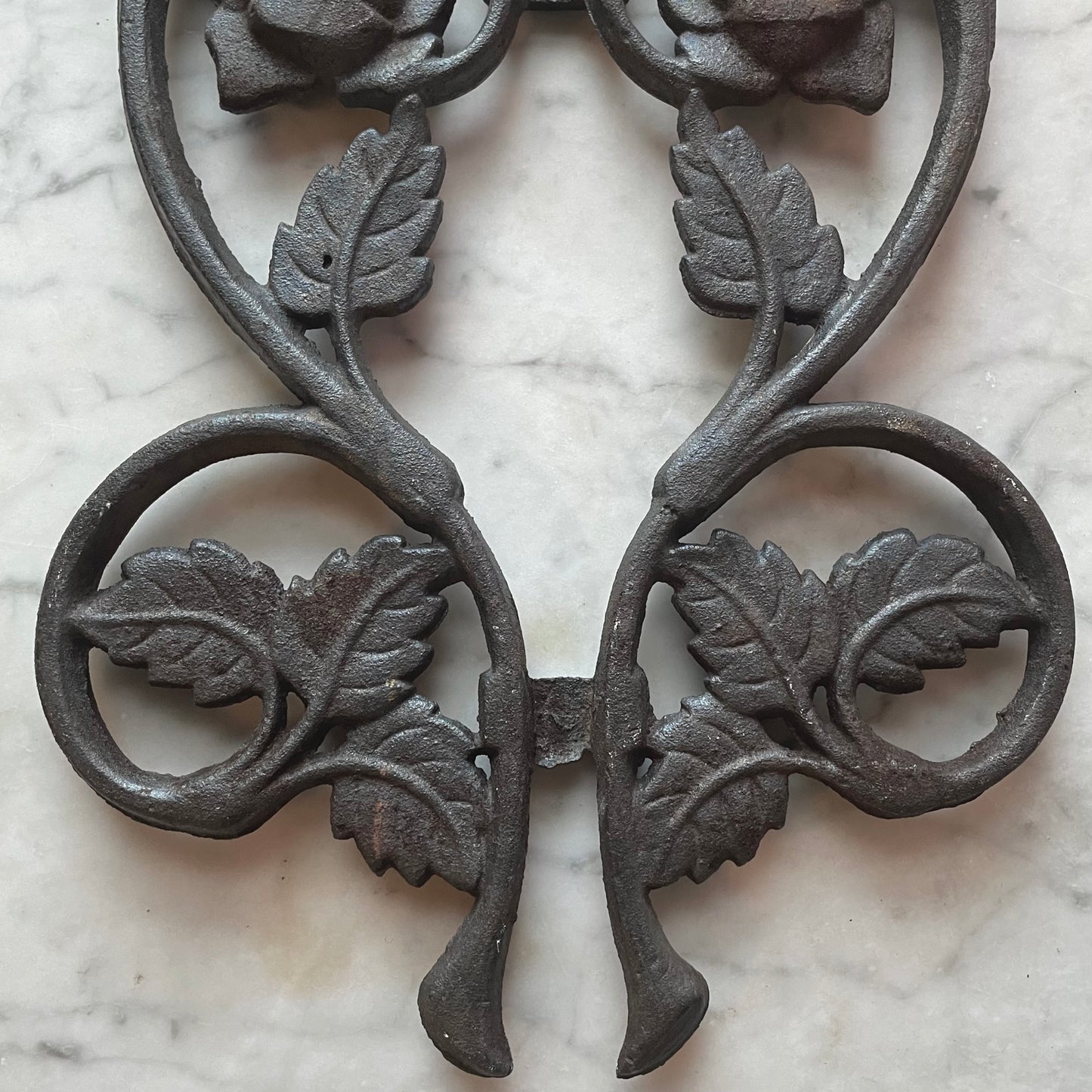 Antique Cast Iron Rose Panel