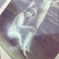 Antique Risqué Cabinet Card Photo of Two Nude Women