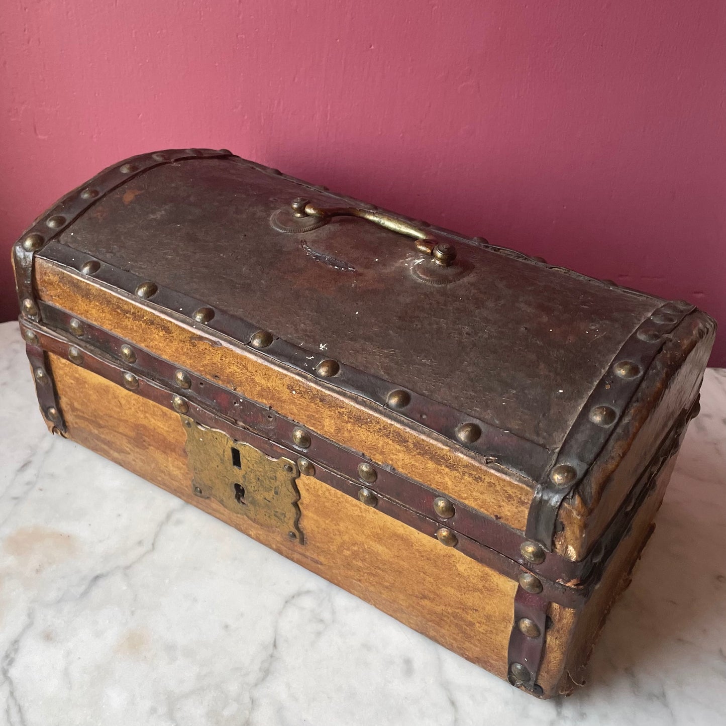 Early 19th Century Hide Covered Box