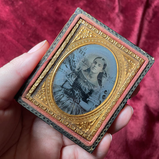 1/9 Plate Ambrotype of Beautiful Girl