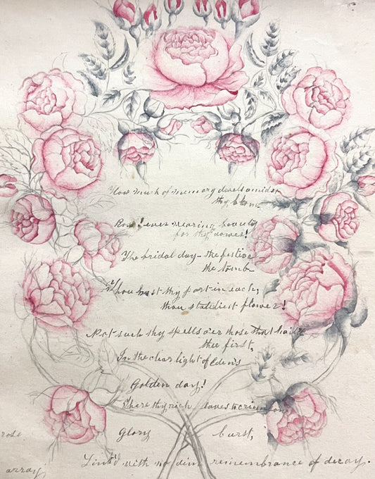 Passing Away | Victorian Memorial with Hand Painted Roses