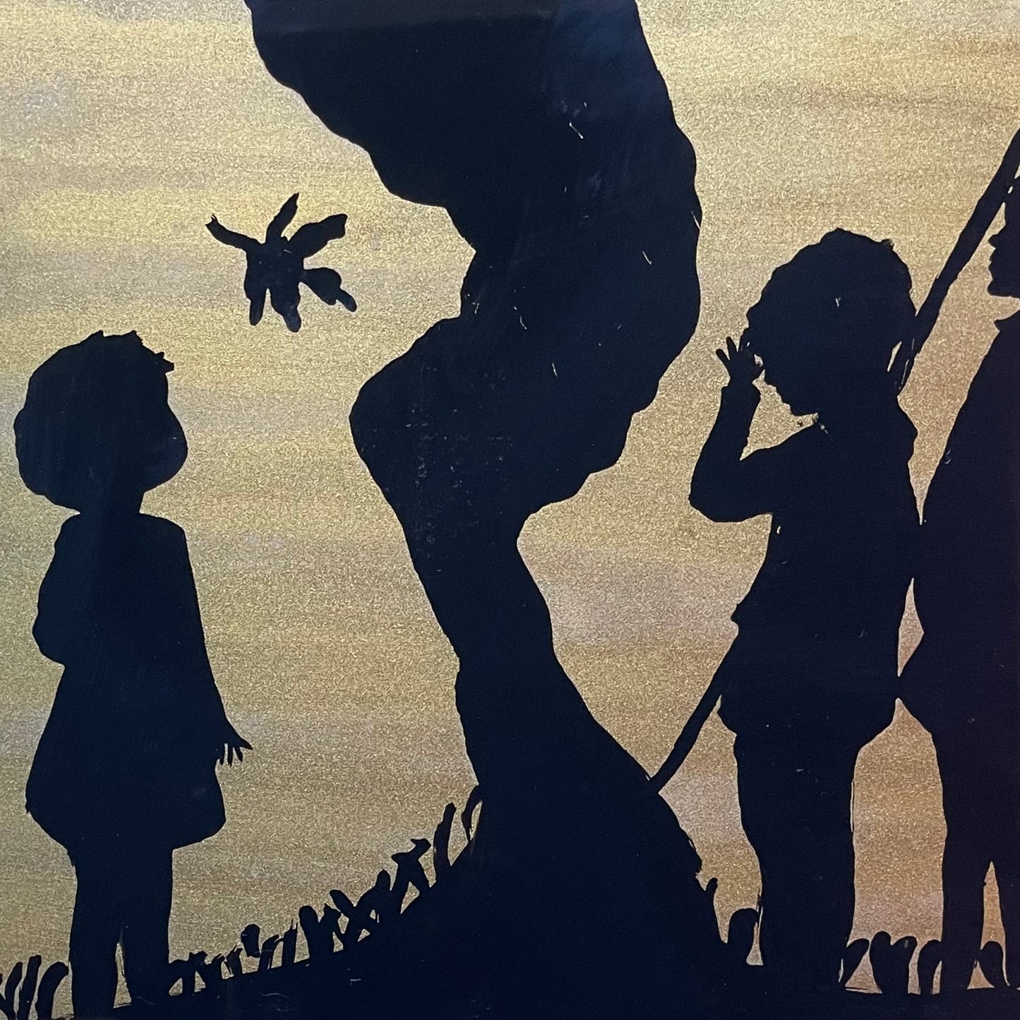 Burning Autumn Leaves | Antique Silhouette