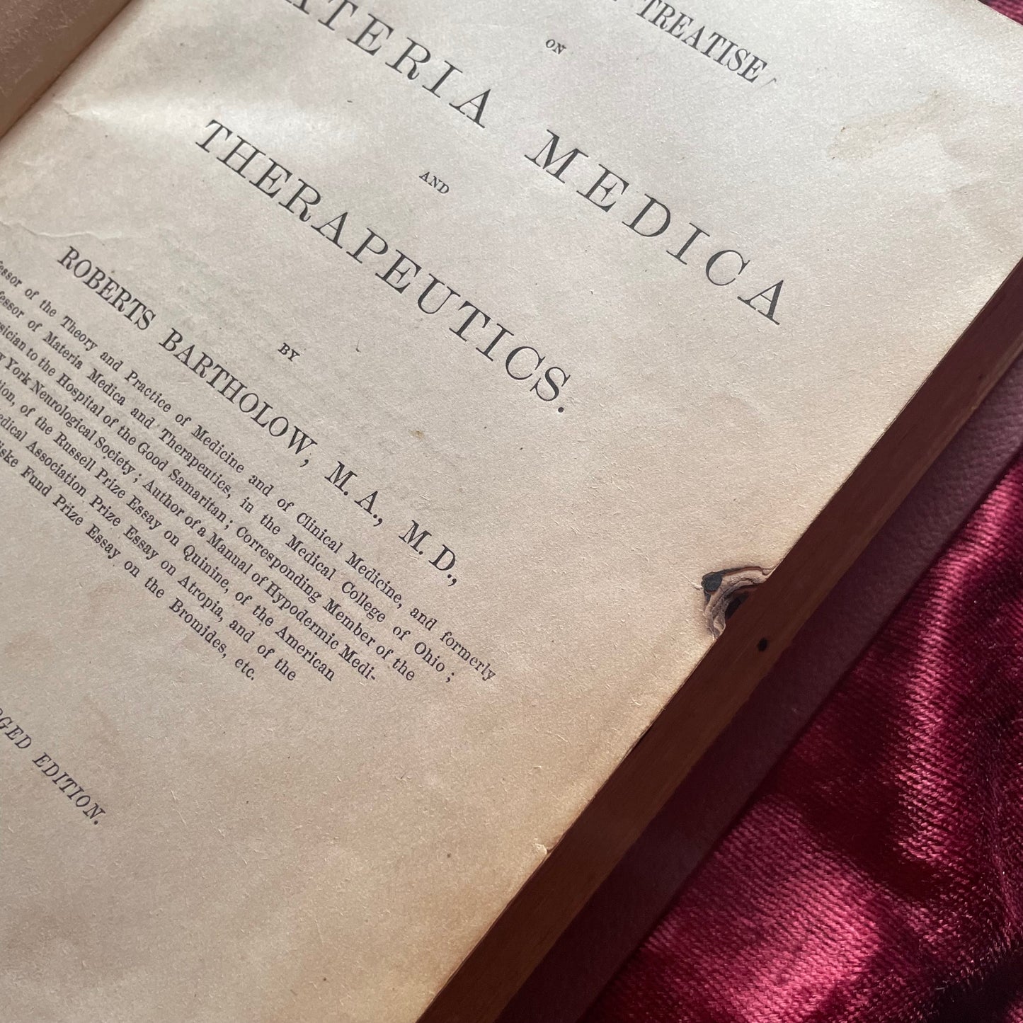 Materia Medica | 1878 Pharmacology Text Book