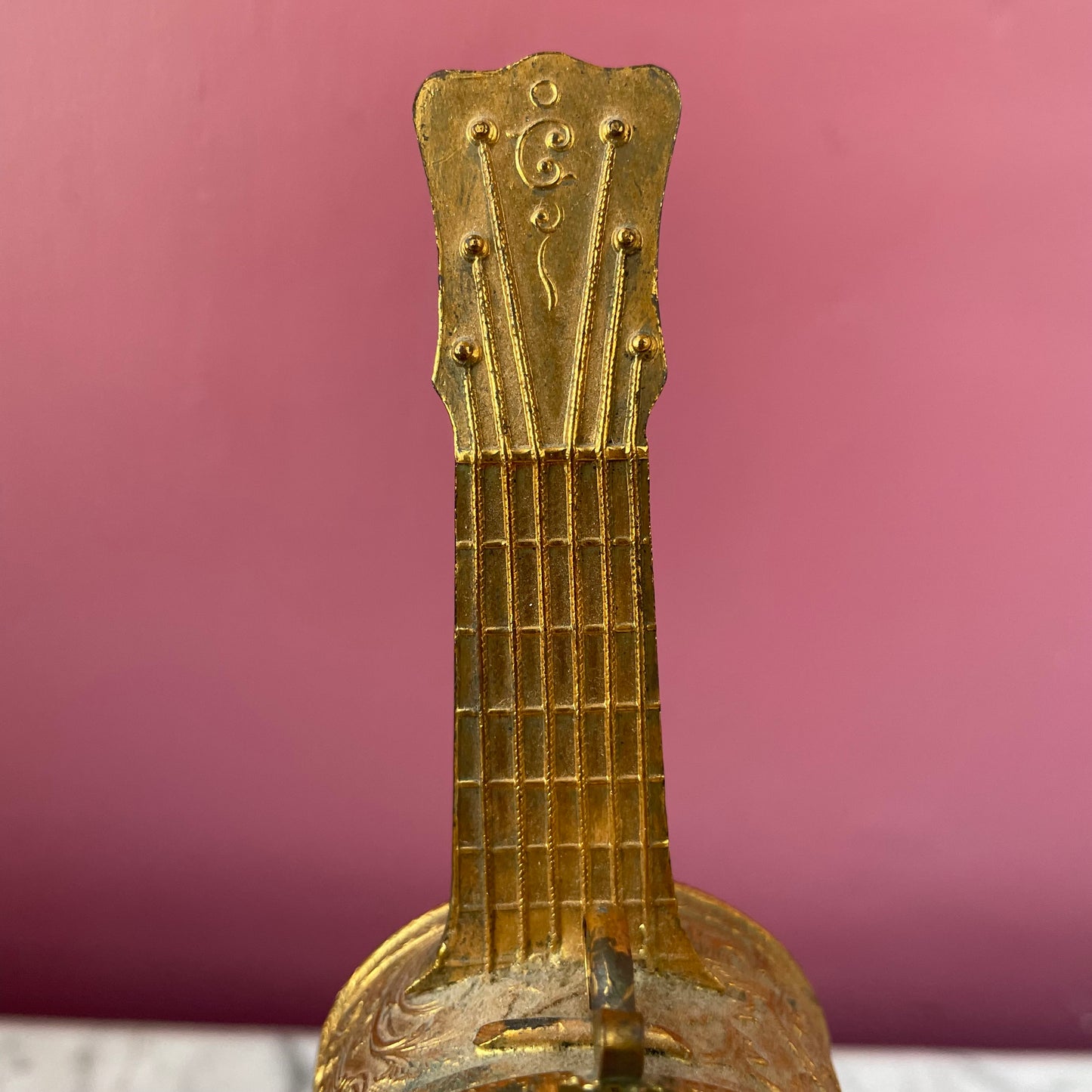 Antique Palais Royal Guitar Shaped Watch Holder