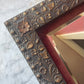 Victorian Floral Gesso & Red Velvet Mirror