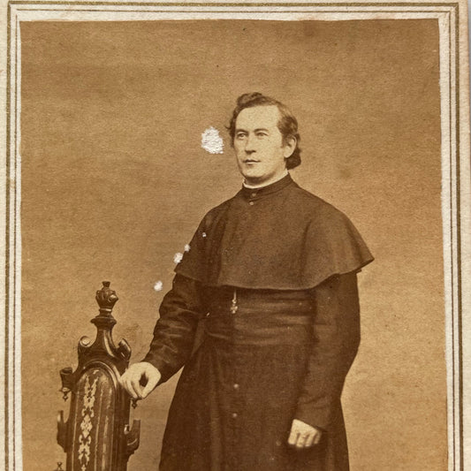 Antique Carte de Visite Photograph of Priest | 1860s
