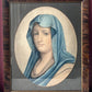 Portrait de la Très Sainte Vierge d'après Titien | Antique Hand Colored Print of the Virgin Mary