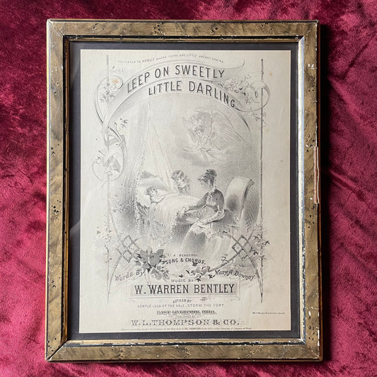 Victorian Mourning Sheet Music | Sleep On Sweetly, Darling