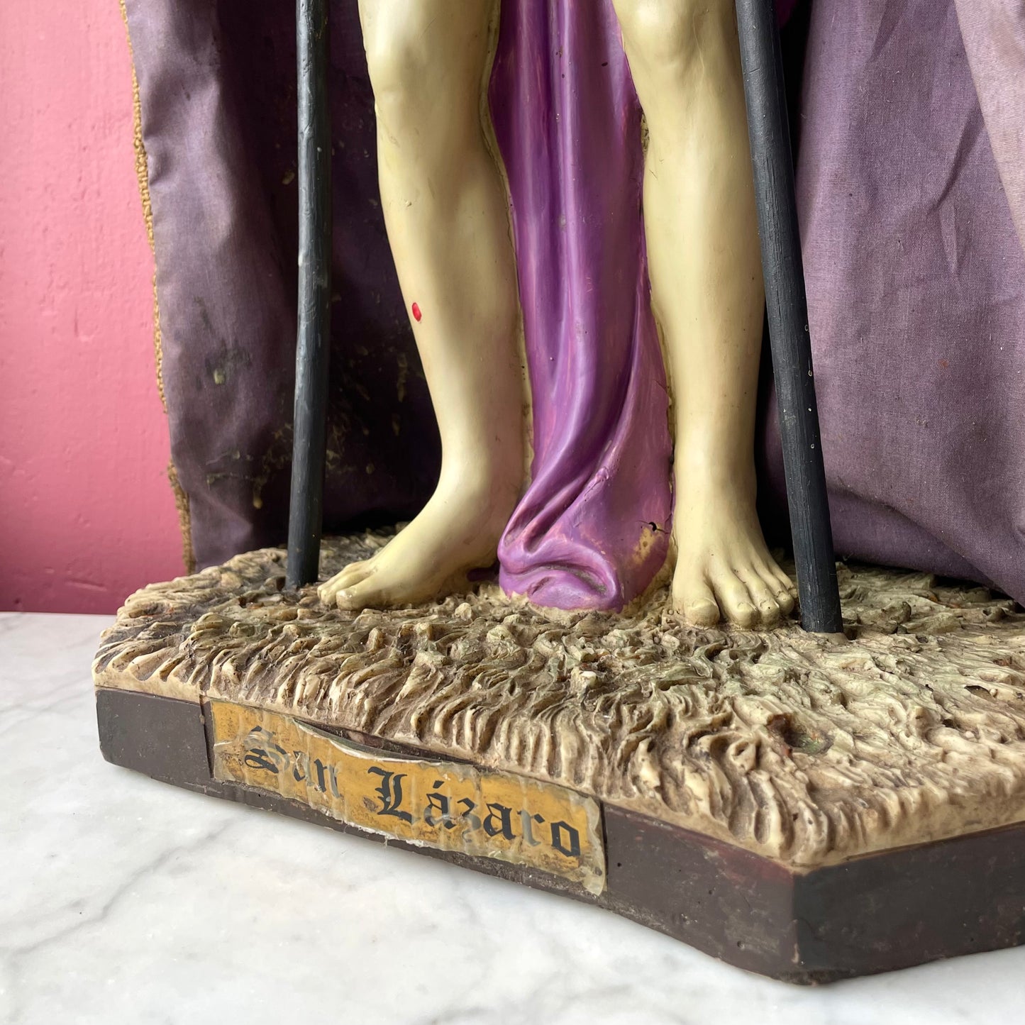 Antique Lazarus Santos Statue