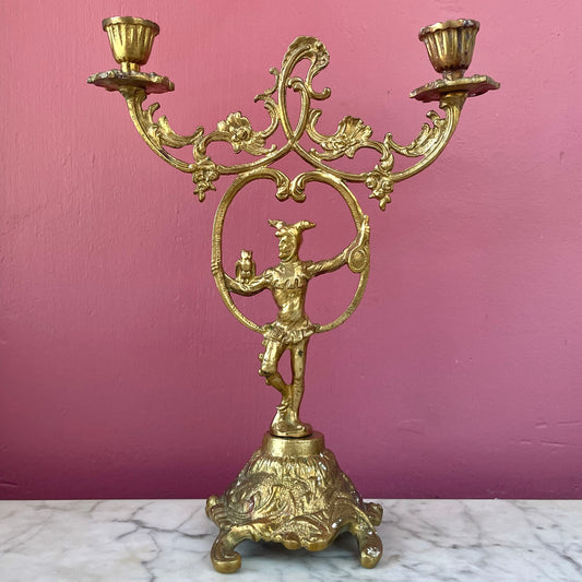 Antique Jester Candelabra