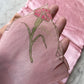 Antique 1930s Pink Satin Handkerchief Holder
