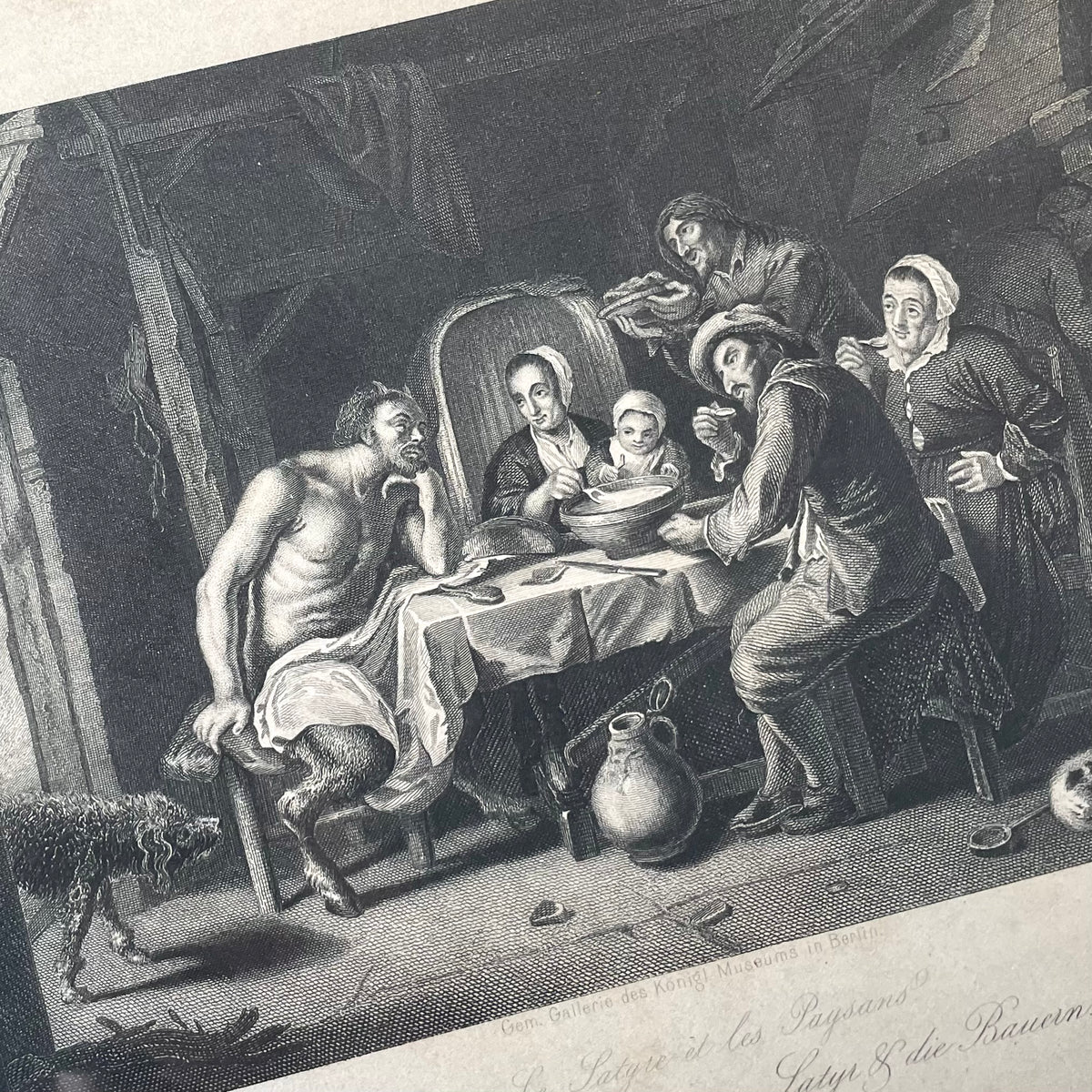 The Satyr & the Peasants | Victorian Framed Print