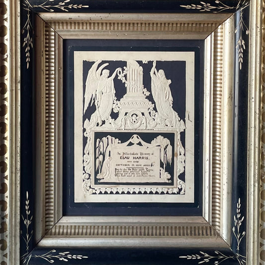 Victorian Diecut Memorial for Esau Harris | 1880