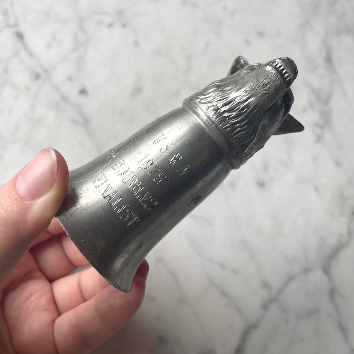 Vintage Wolf Head Shot Glass
