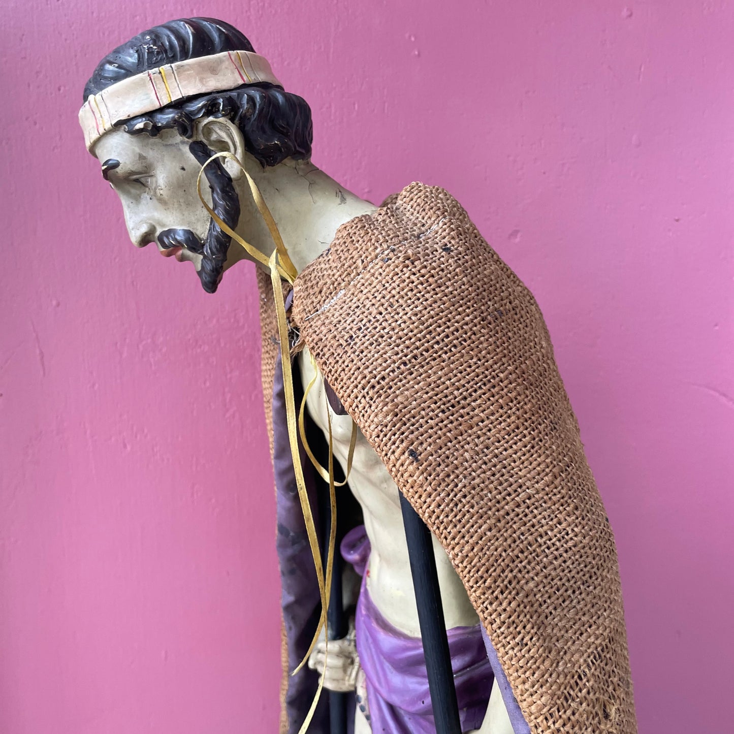 Antique Lazarus Santos Statue